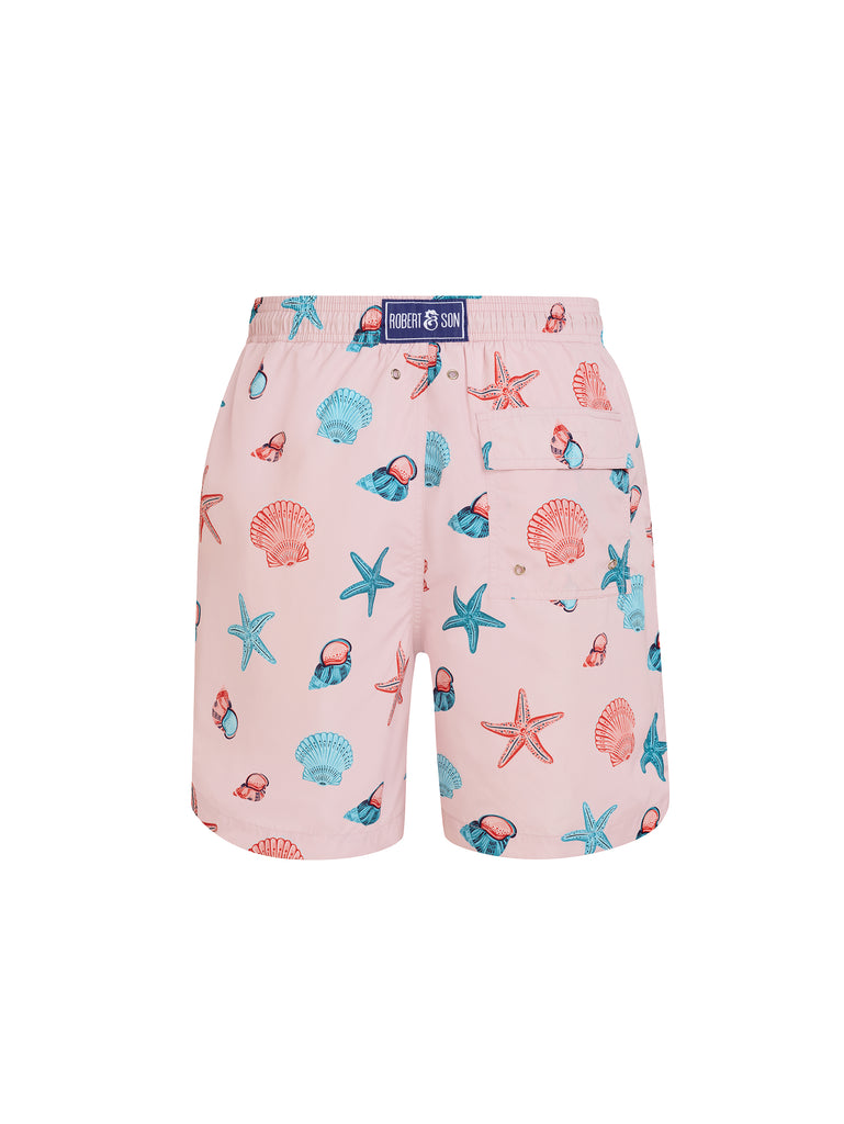 Pink Shell Starfish Men's Swim Shorts