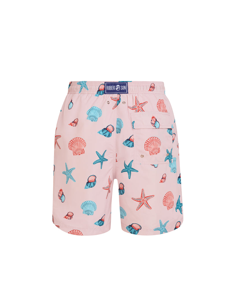Pink Shell Starfish Men's Swim Shorts