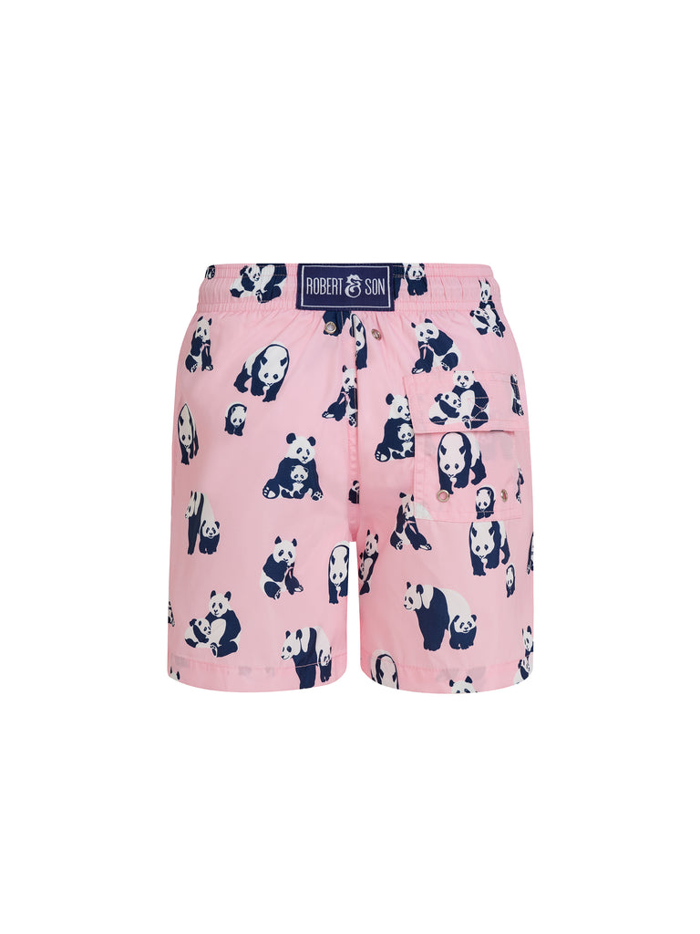 Pink Panda Baby Swim Shorts