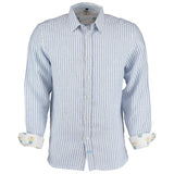 Mens Tobias Shirt, Blue And White Striped
