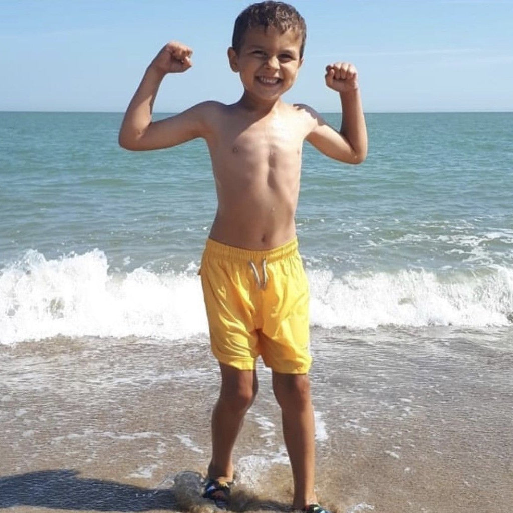 Yellow Plain - Boys Swim Shorts - RobertandSon