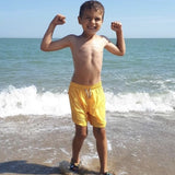 Yellow Plain - Boys Swim Shorts - RobertandSon