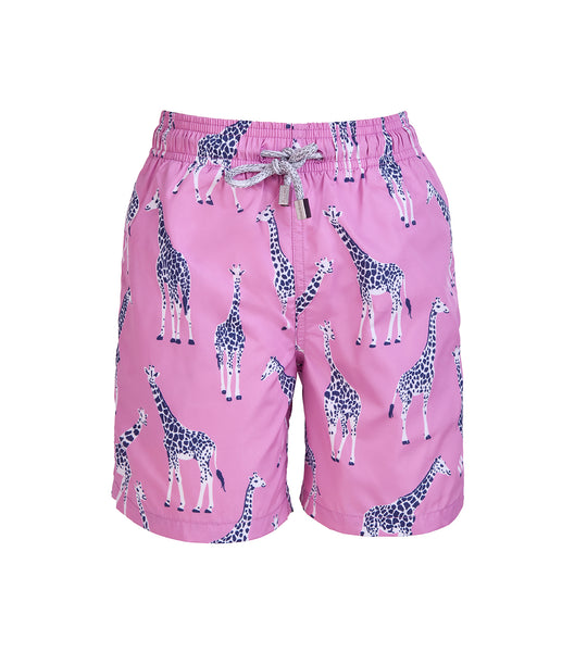 Pink Giraffe Boy s Swim Shorts Robert Son