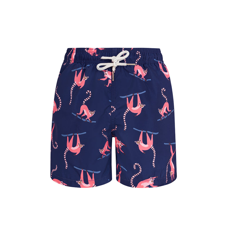 Dark Navy Lemurs- Boys Swim Shorts