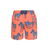 Peach Zebra - Boys Swim Shorts