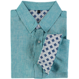 Mens Tobias shirt, Turquoise - RobertandSon