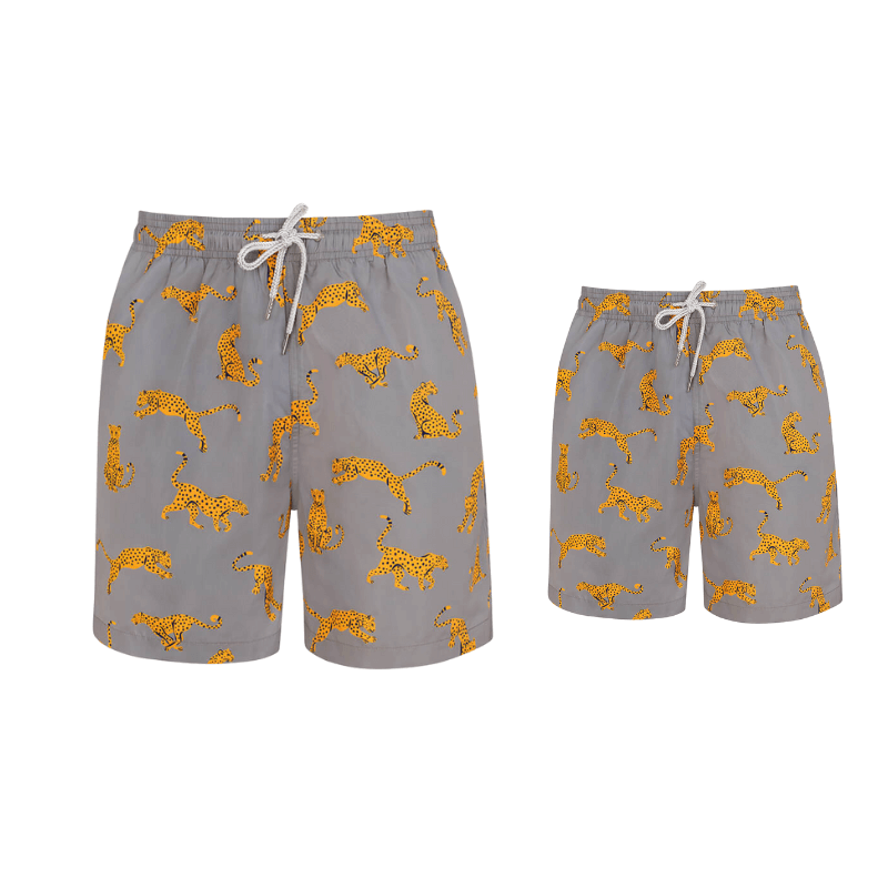 Grey Cheetah Swim Shorts Bundle