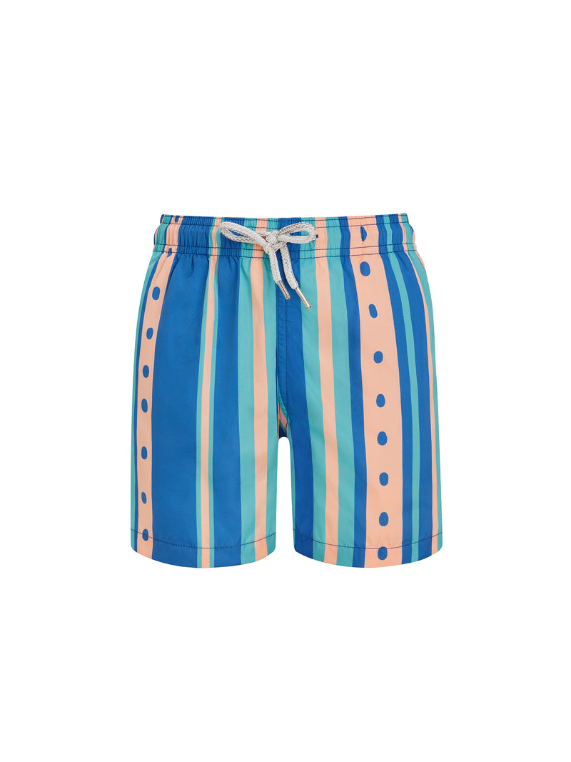 Mixed Summer Stripe Boys Swim Shorts
