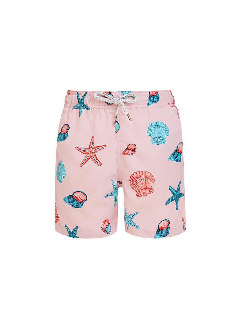 Pink Shell Starfish Baby Swim Shorts
