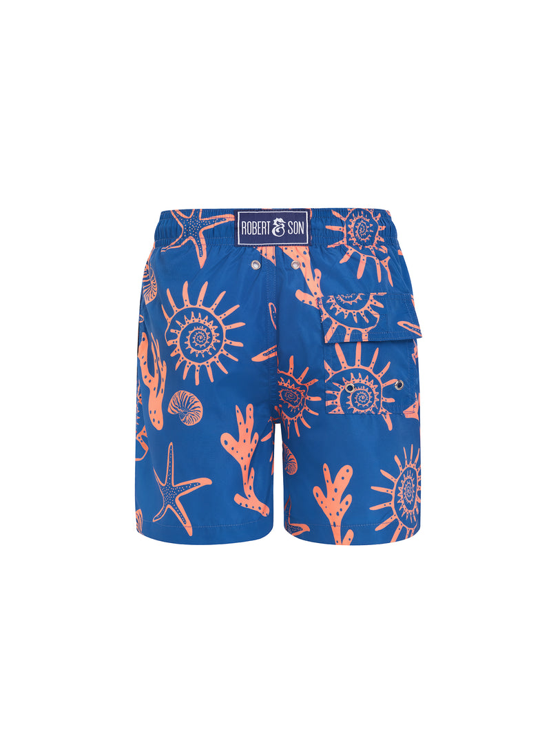 Navy Sea life Boys Swim Shorts