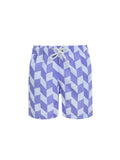 Blue Zigzag Boys Swim Shorts