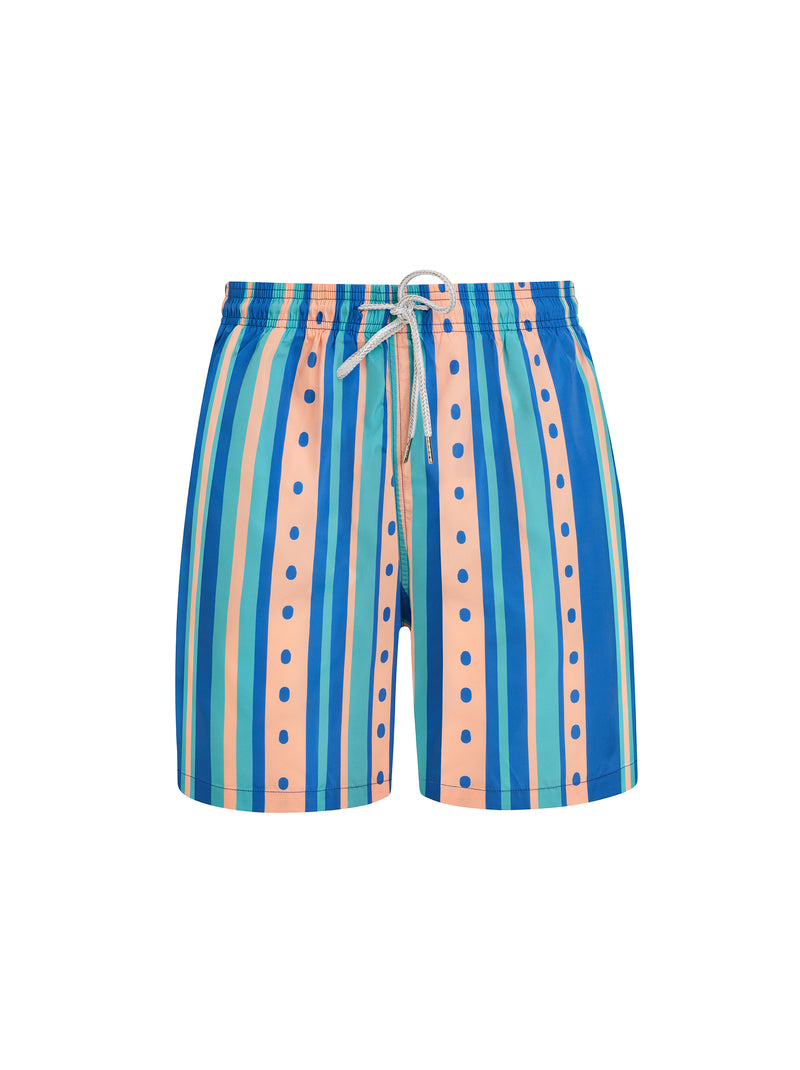 Mixed Summer Stripe Men's Swim Shorts