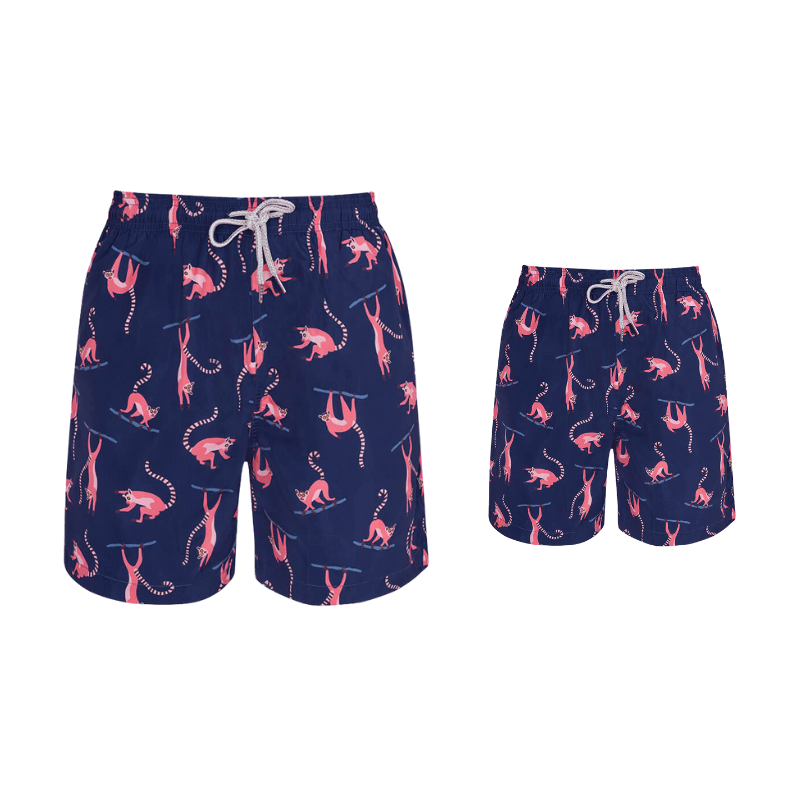 Dark Navy Lemurs Swim Shorts Bundle