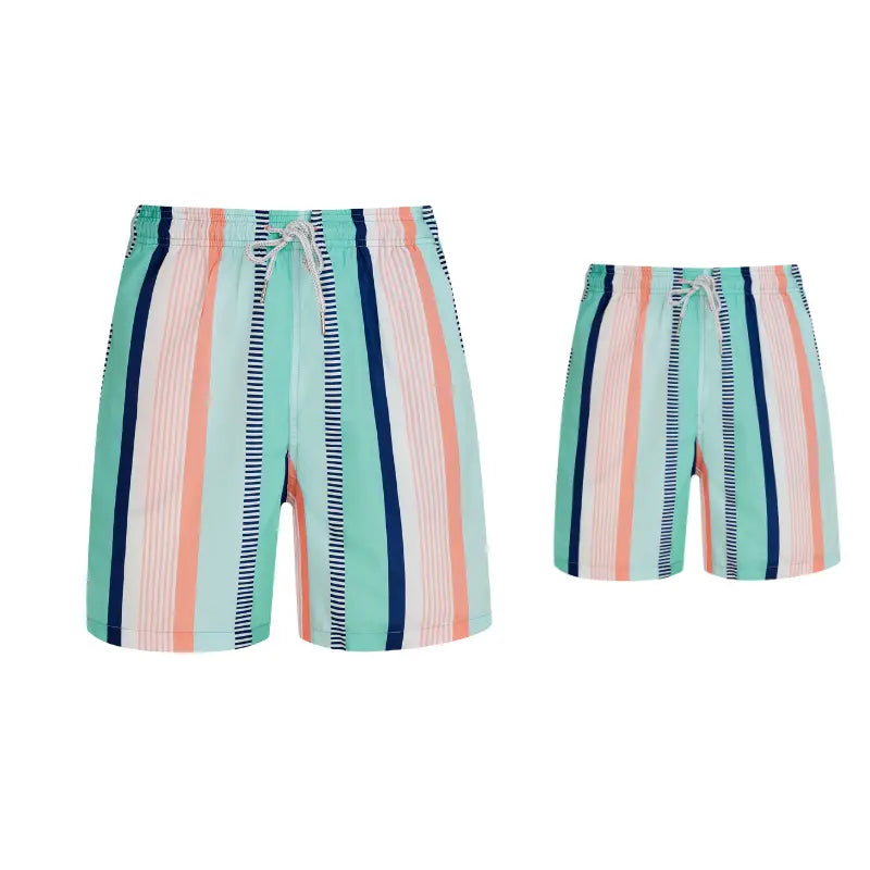 Green Multistripe Swim Shorts Bundle
