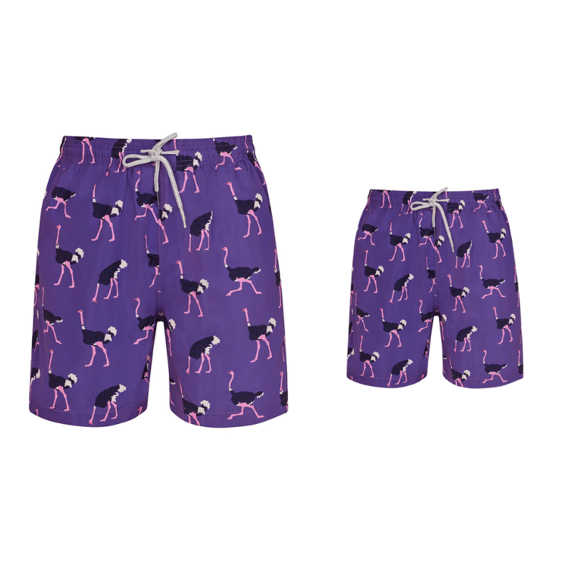 Purple Ostrich Swim Shorts Bundle