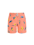 Peach Macaw Boys Swim Shorts