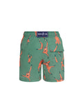 Olive Green Orangutan Boys Swim Shorts