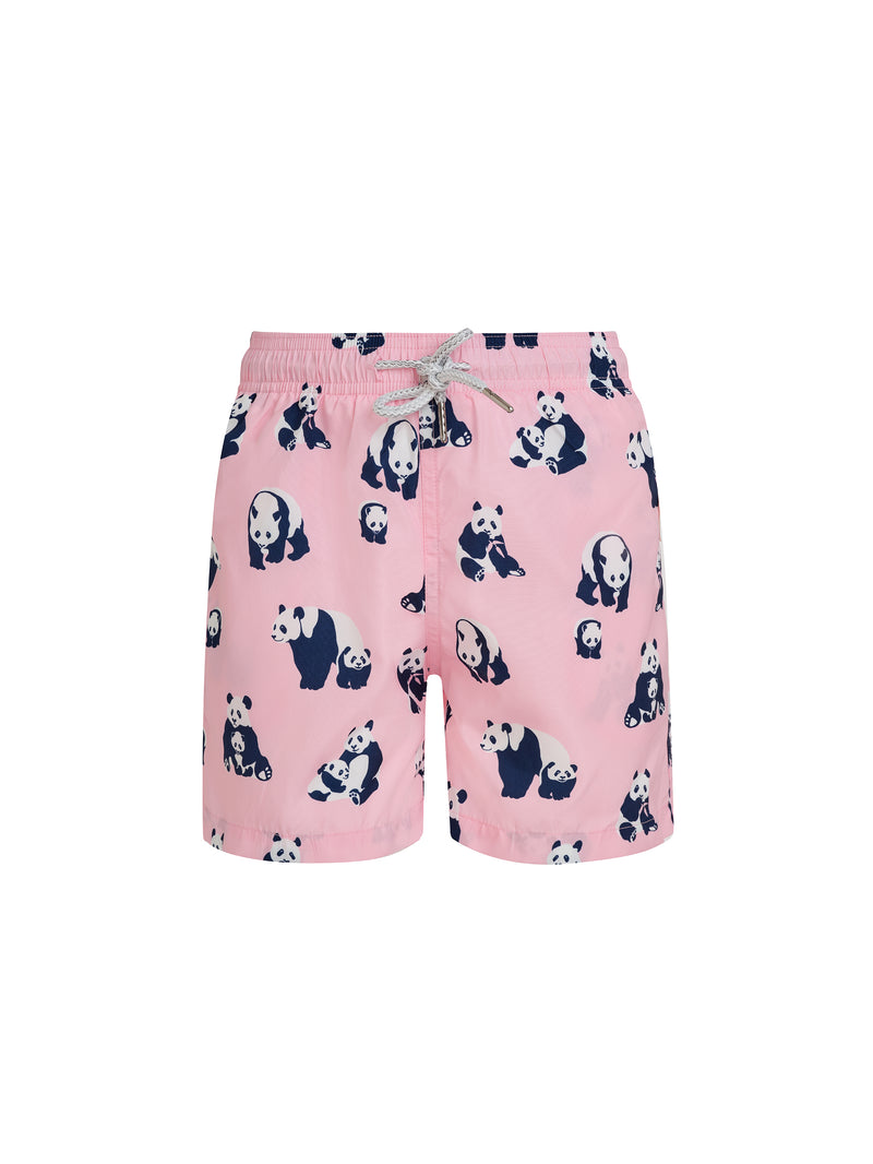 Pink Panda Baby Swim Shorts