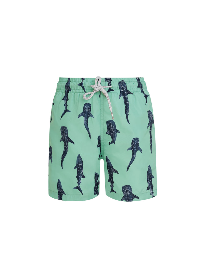Green Whale Shark Baby Swim Shorts