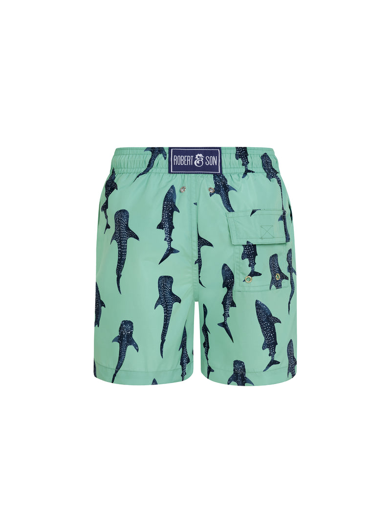 Green Whale Shark Baby Swim Shorts