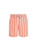 Orange & White Stripe Boys Swim Shorts