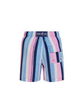 Pink Multistripe Boys Swim Shorts