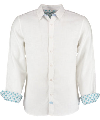 Mens Tobias Shirt, White - RobertandSon