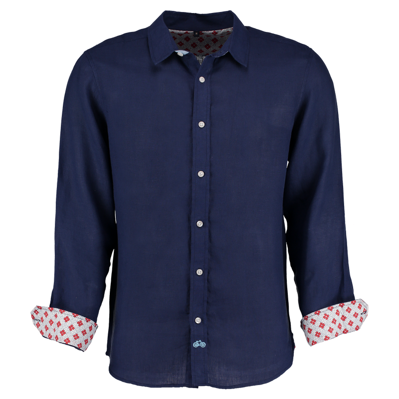 Mens Tobias Shirt, Navy - RobertandSon