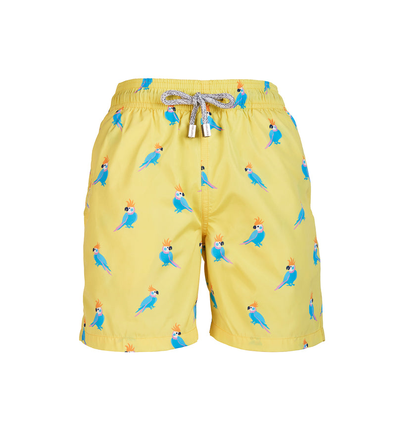 Yellow Parrot - Boy's Swim Shorts