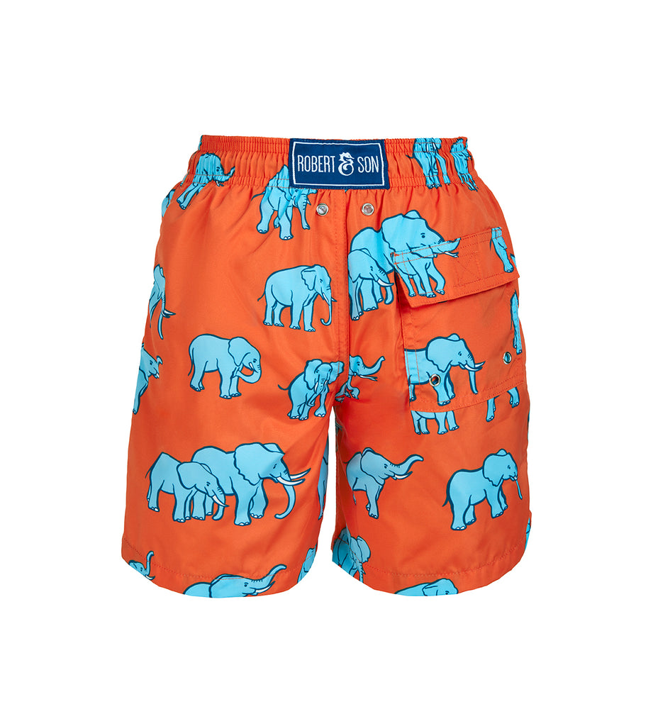 Red Elephants - Boy's Swim Shorts