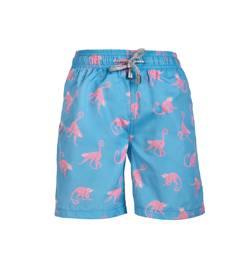 Light Blue Monkeys - Baby Swim Shorts