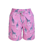 Pink Giraffe - Boy's Swim Shorts