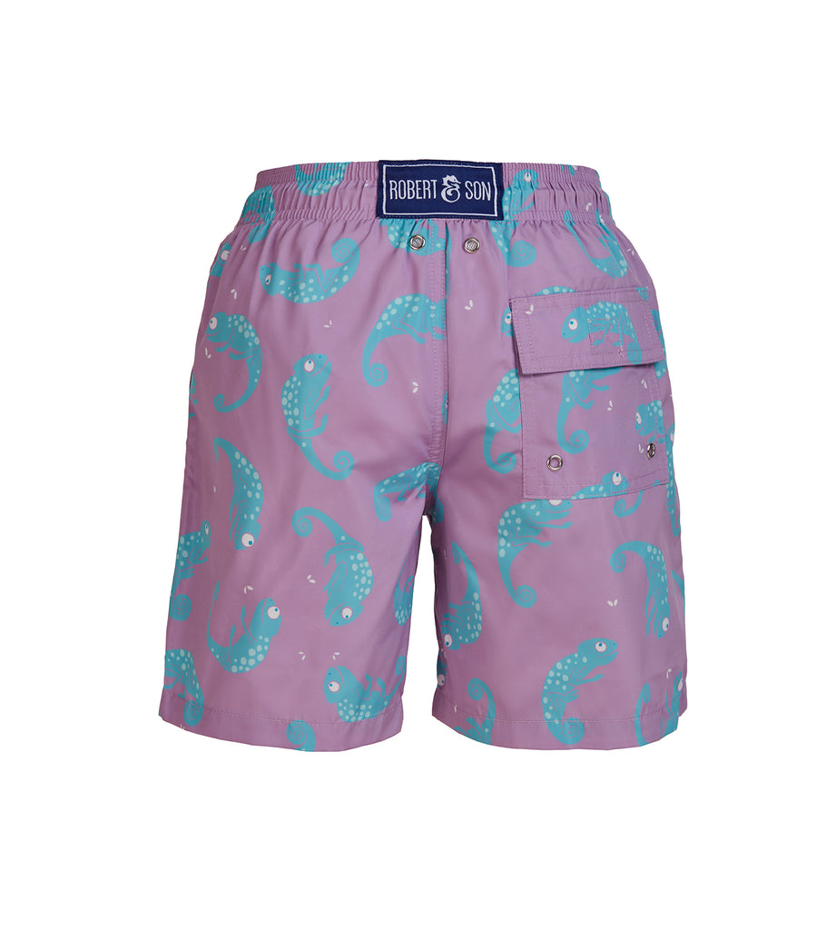 Lilac Chameleon - Boy's Swim Shorts