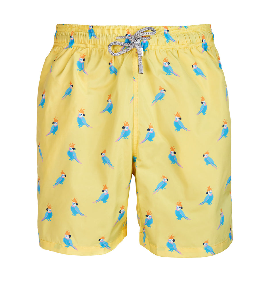 Yellow Parrot - Men's Designer Swim Shorts