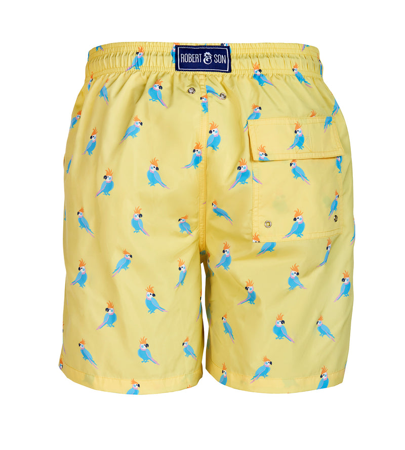 Yellow Parrot - Men's Designer Swim Shorts