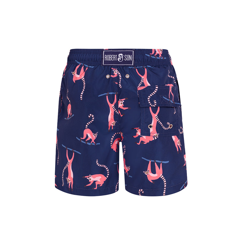 Dark Navy Lemurs- Boys Swim Shorts