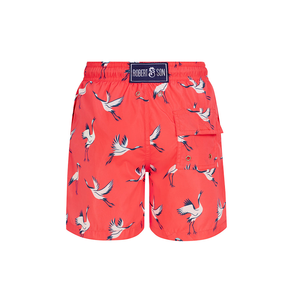 Coral Crane- Boys Swim Shorts