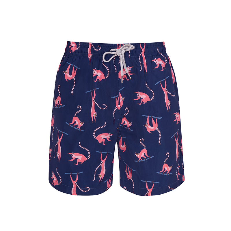 Dark Navy Lemurs- Men's Swim Shorts