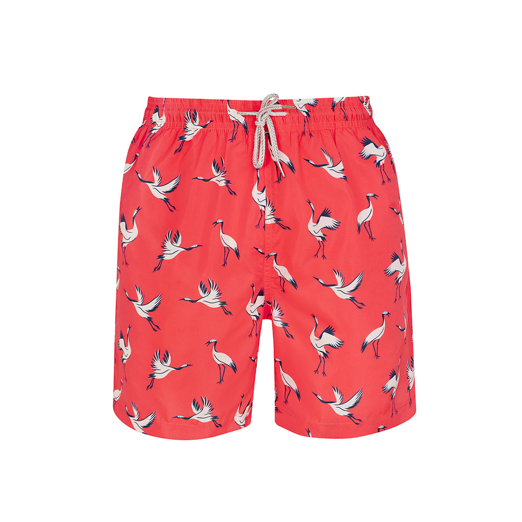 Coral Crane - Men's Swim Shorts