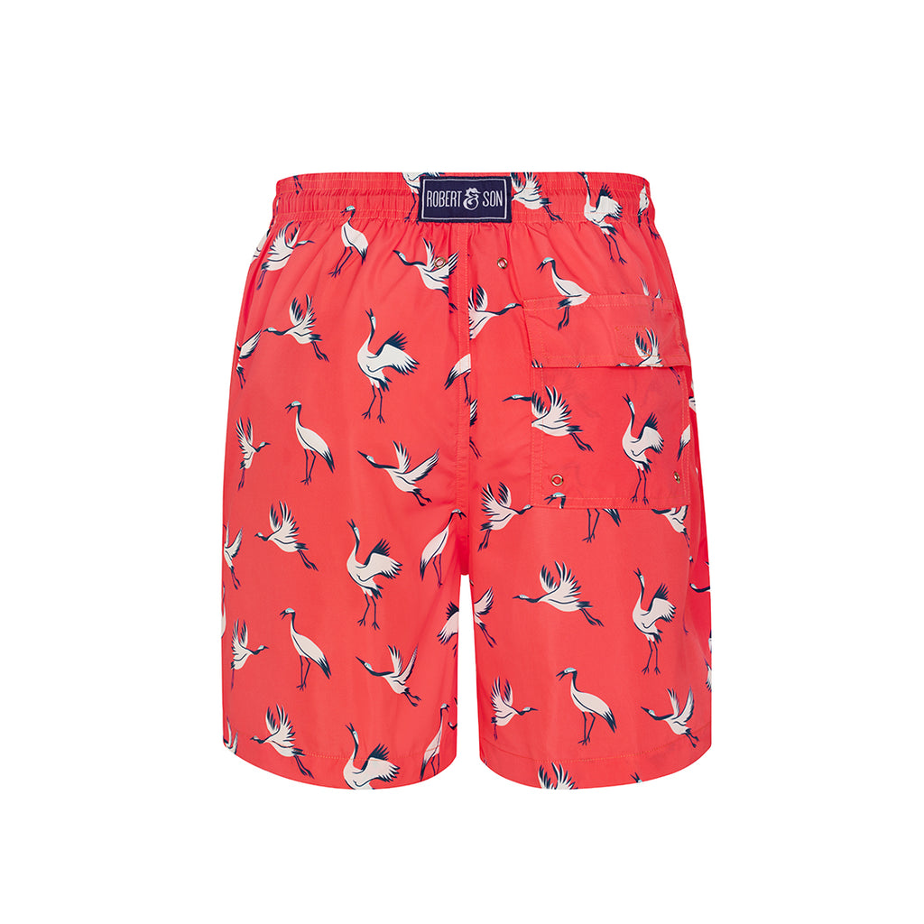Coral Crane - Men's Swim Shorts
