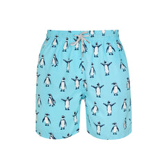 Maillot De Bain Board Shorts Penguin Garçon Taille 16 - Bleu Vert Tropical