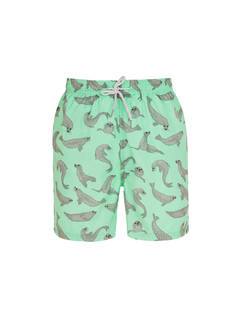 Green Seals- Men's Designer Swim Shorts