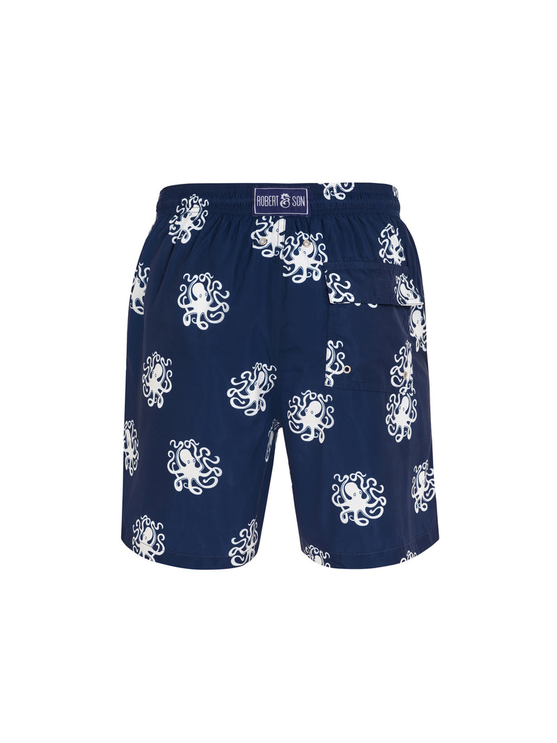 Navy Octopus - Boys Swim Shorts