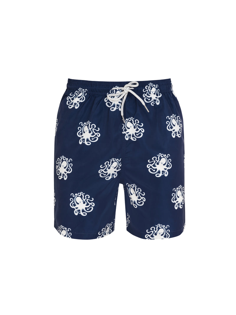 Navy Octopus - Boys Swim Shorts