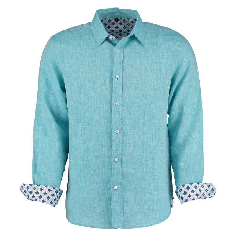 Mens Tobias shirt, Turquoise - RobertandSon